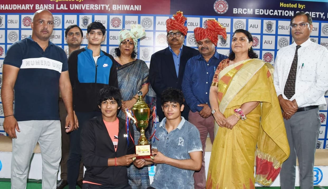 MDU Rohtak team became the winner of All India Inter University Women's Wrestling Championship