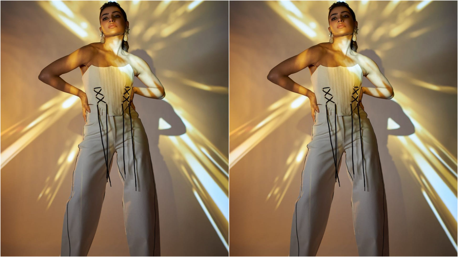 fashion faceoff samantha ruth prabhu and tara sutaria wear same white corset top who wore it better