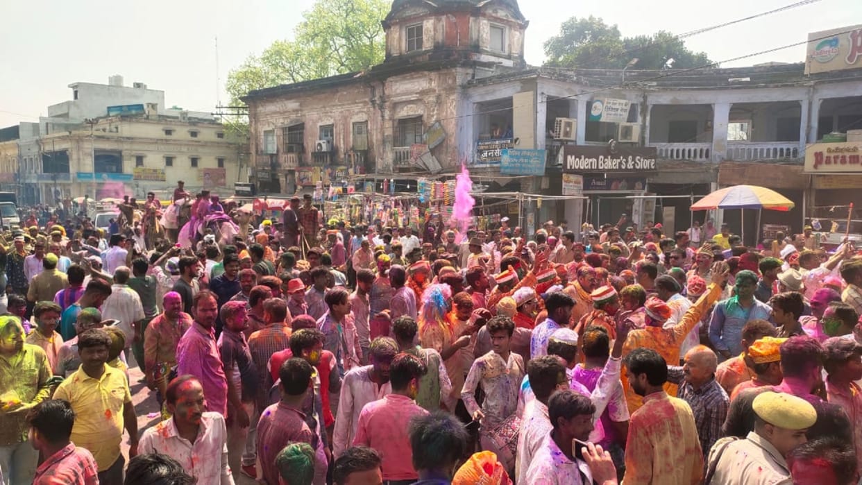 When police stopped procession villagers refused to burn Holi