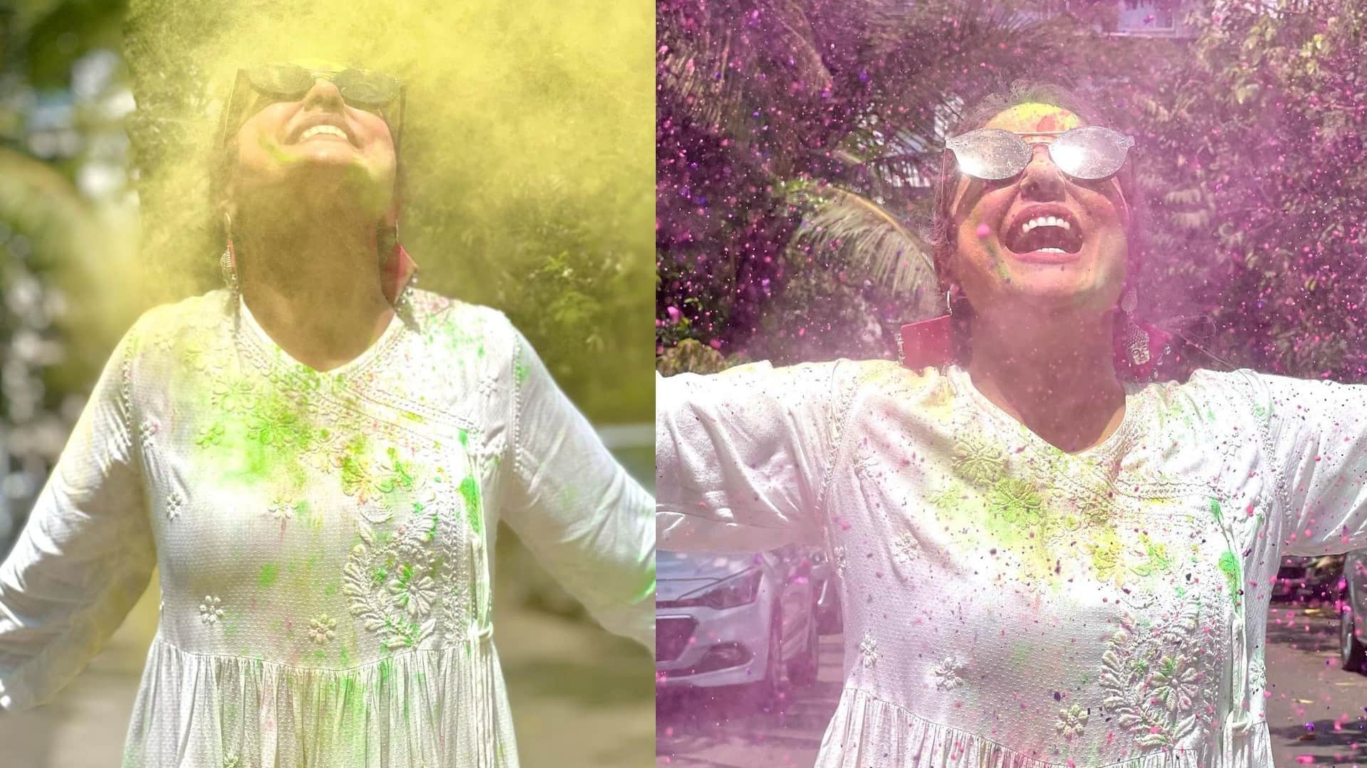 holi 2022 Hina Khan shares beautiful pictures of Holi celebration with her boyfriend Rocky Jaiswal