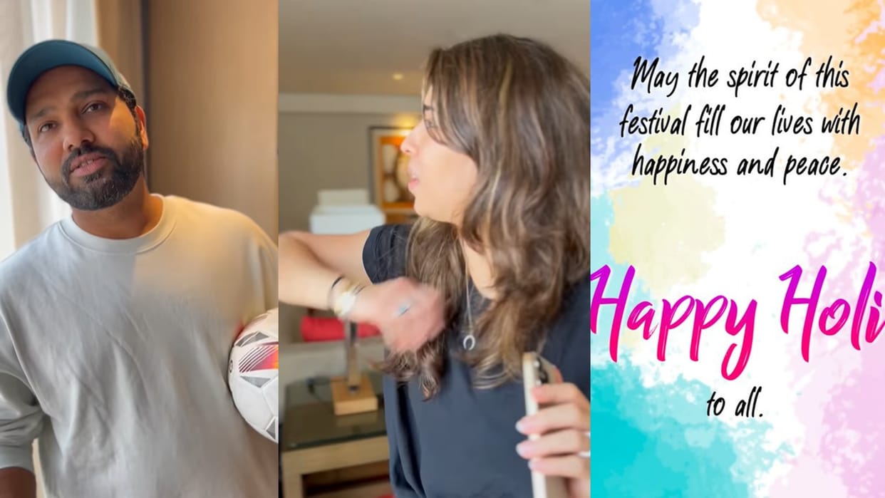 Rohit sharma, Virat Kohli, David Warner, Ritika sachdeh Holi wishes in 2022, cricketers Holi