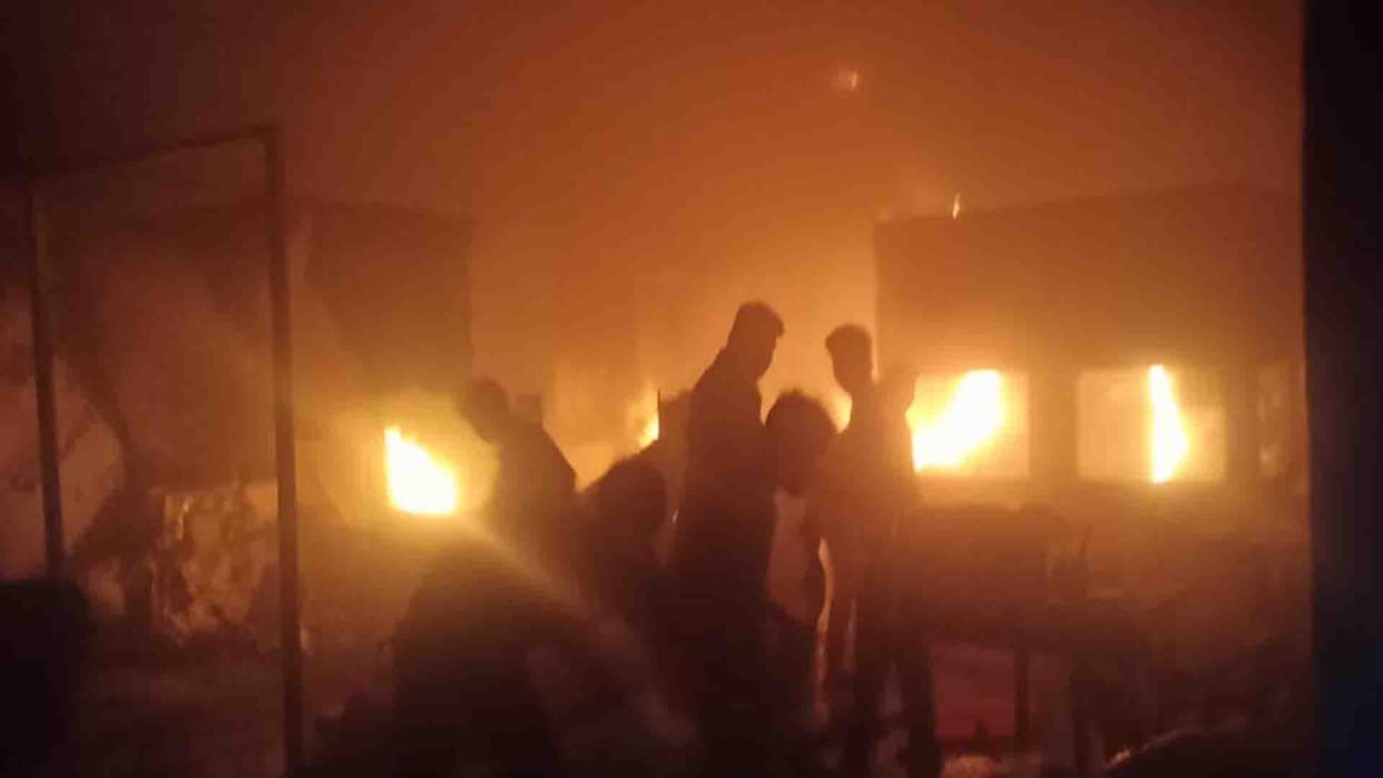 Unnao: Fire breaks out at Slaughter House store