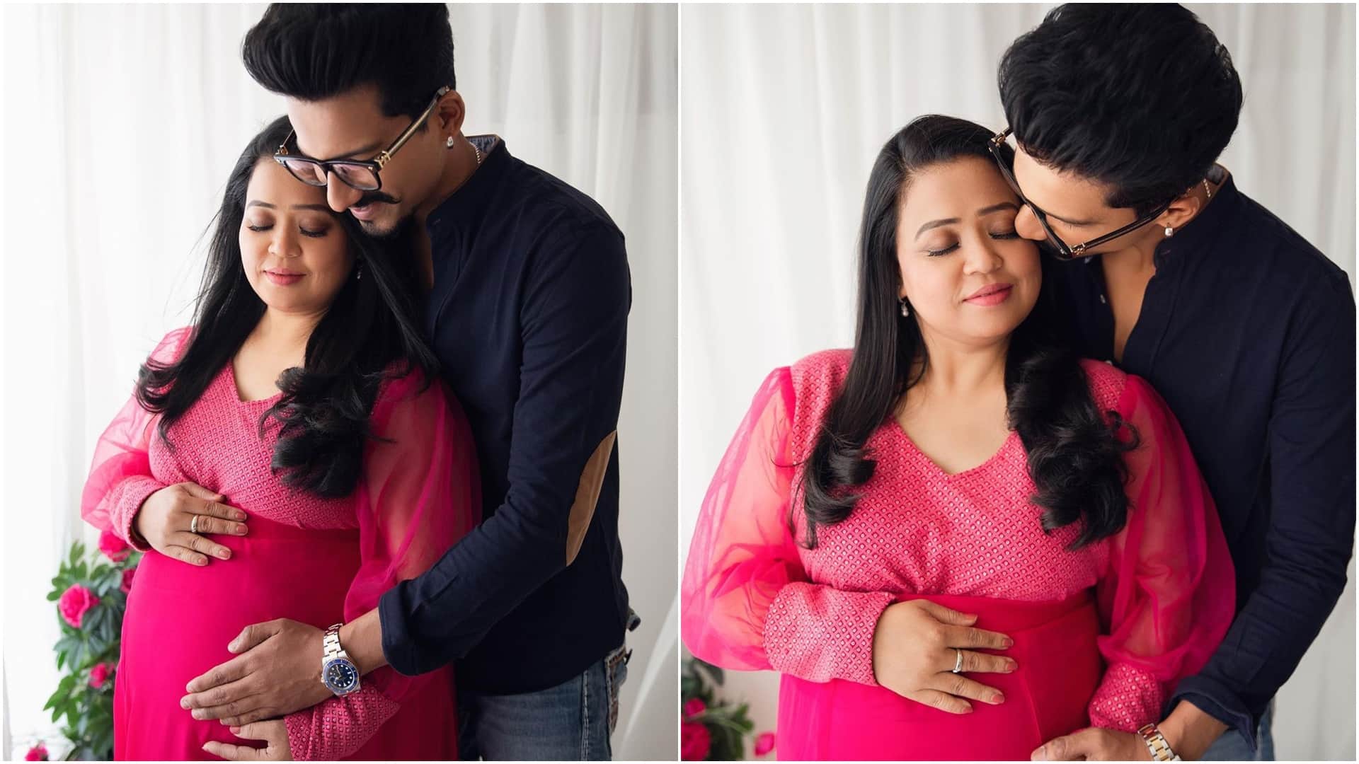 Bharti Singh Photoshoot: Comedian Bharti Singh shared pictures of her maternity photoshoot looks gorgeous in pink gown