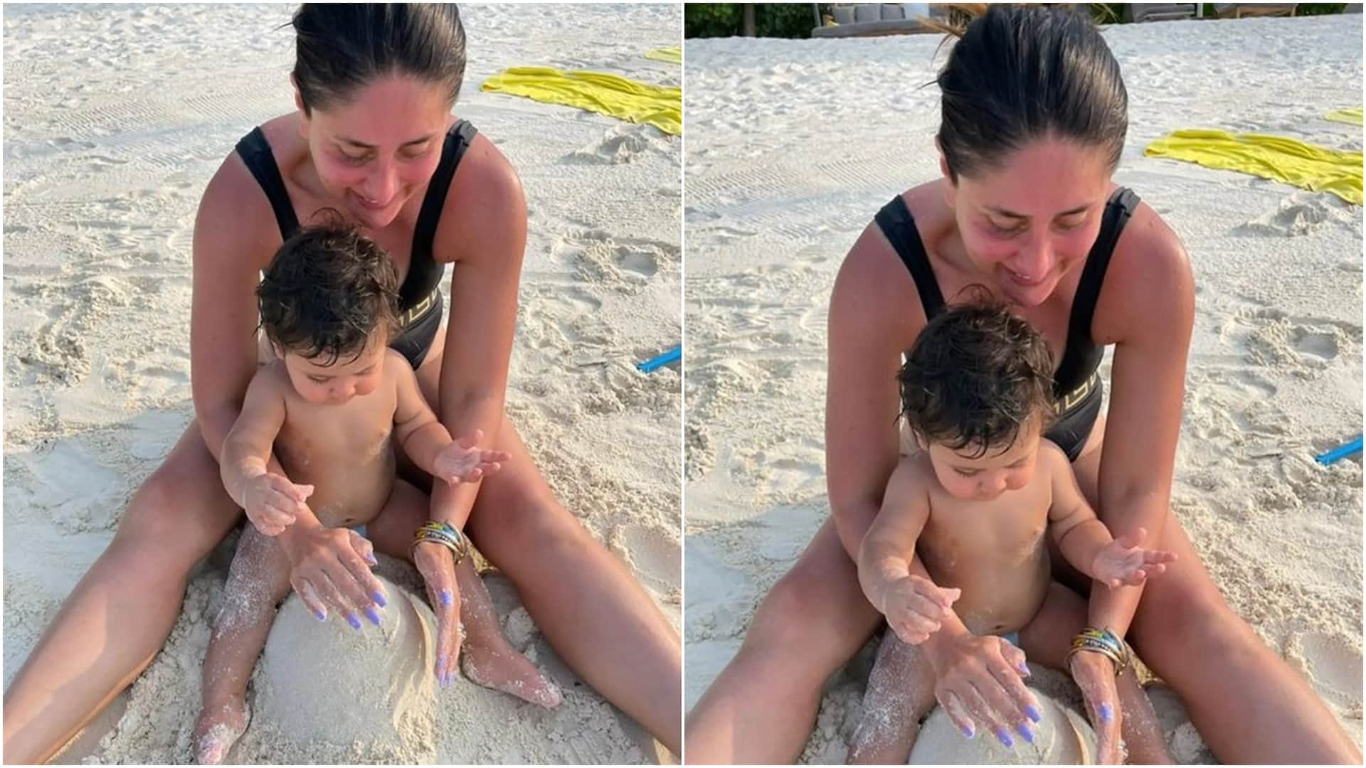 Kareena Kapoor shared a picture of her holiday from Maldives with karishma kapoor and her children fans said  perfect family