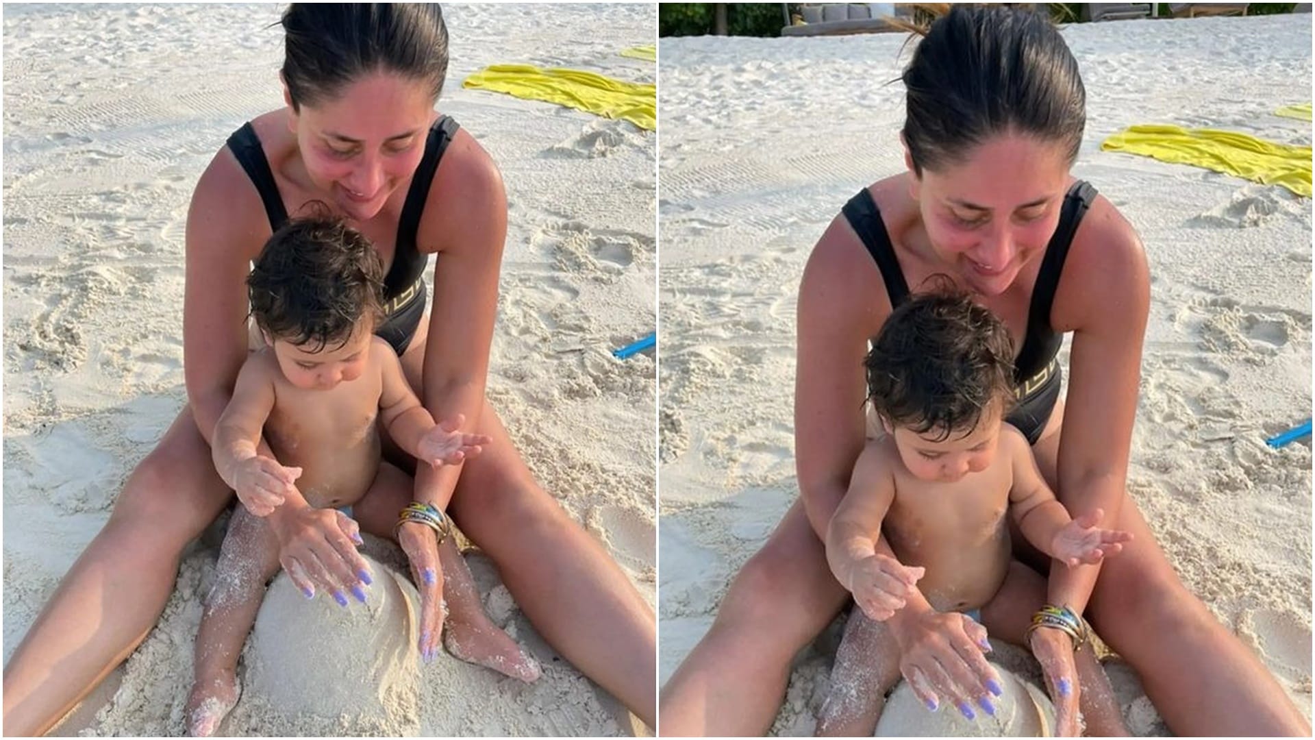 Kareena Kapoor shared a picture of her holiday from Maldives with karishma kapoor and her children fans said  perfect family