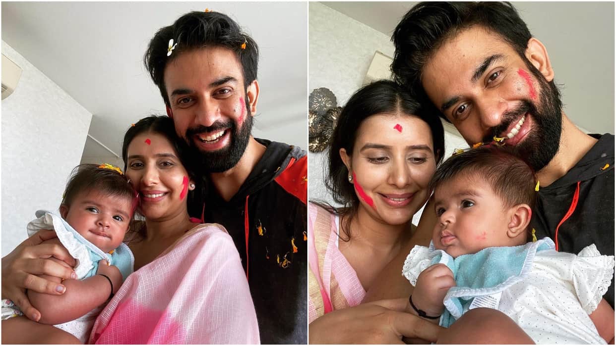 Social media: Rajeev Sen and Charu Asopa were seen celebrating Holi with daughter jiana shared a happy family photo amid divorce news