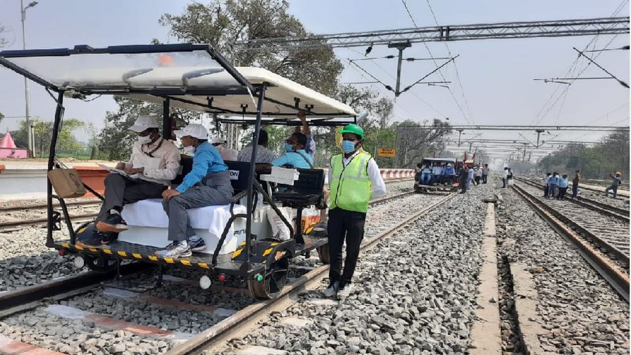 Train ran at 120 speed on Ballia-Sehatwar new 18 km long railway track