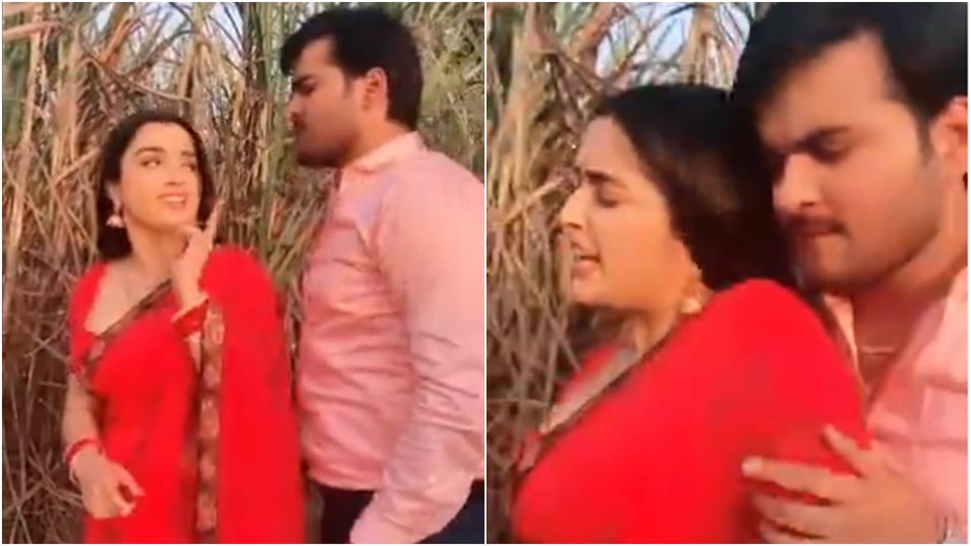 Bhojpuri: Amrapali Dubey shared a video dancing with arvind akela kallu on bhojpuri holi song Fagua m ayiye fariya lijiye