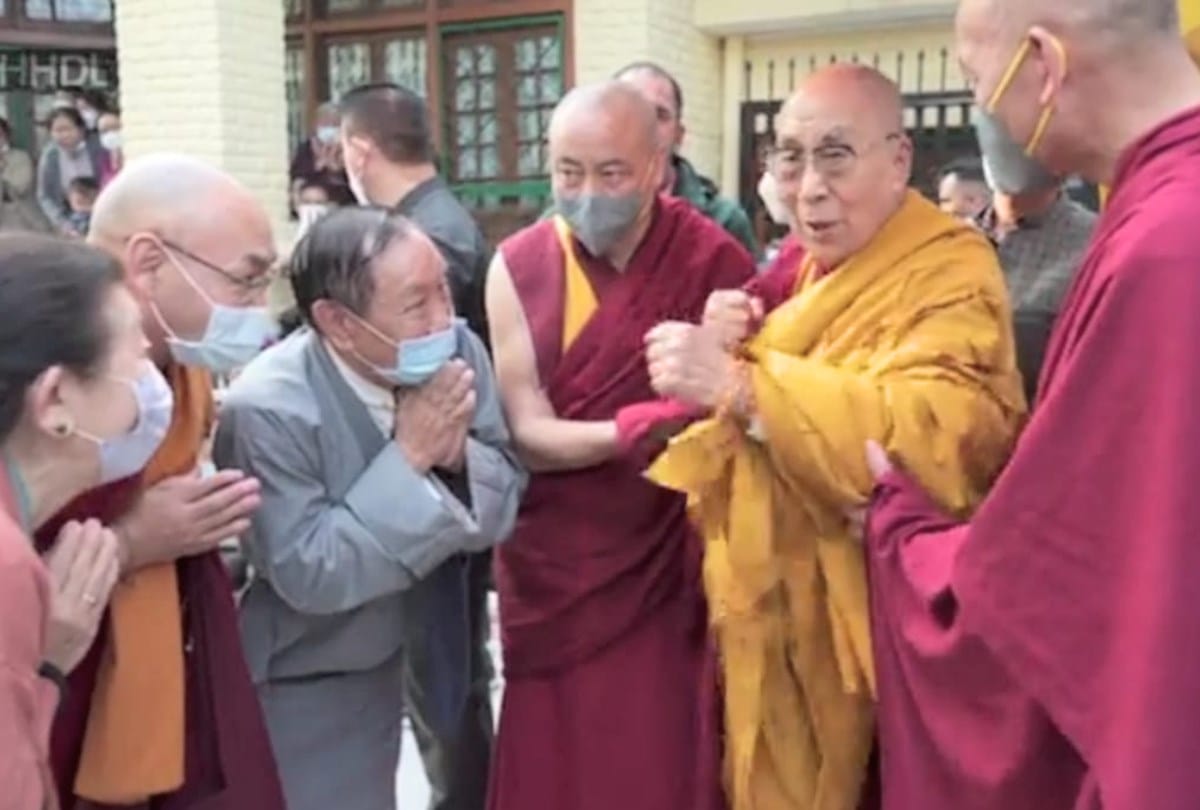 Tibetan spiritual leader Dalai Lama first public appearance after two years in Dharamshala Himachal Pradesh