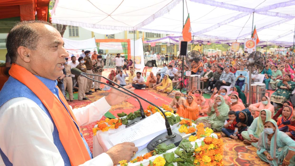 cm jairam thakur stated that Leaders of opposition roaming around hiding their faces after the crushing defeat in five states