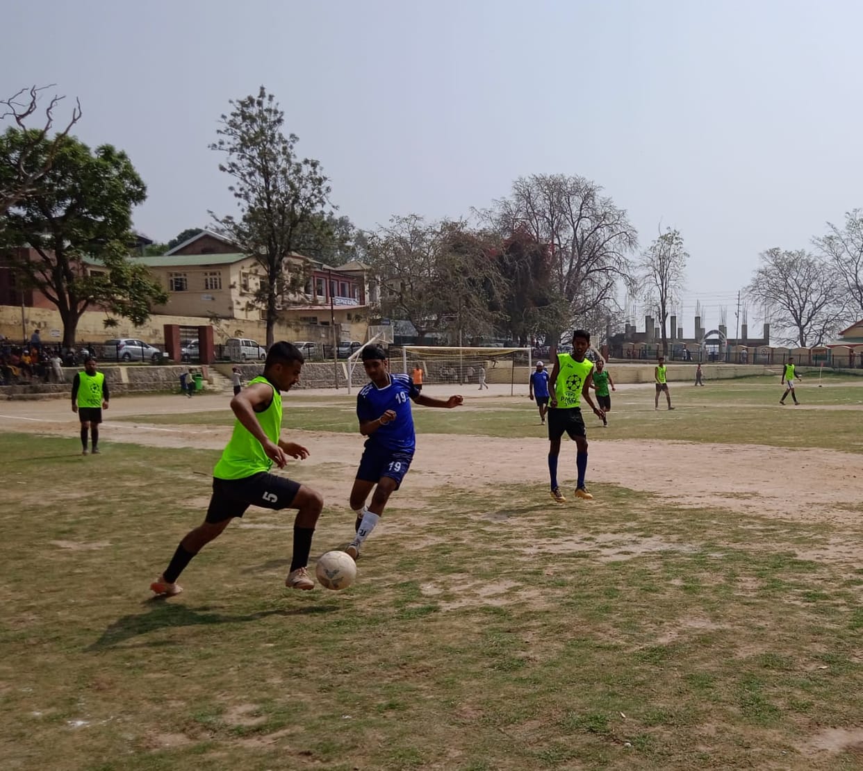two days football pratiyogita begin in chogan maidan nahan