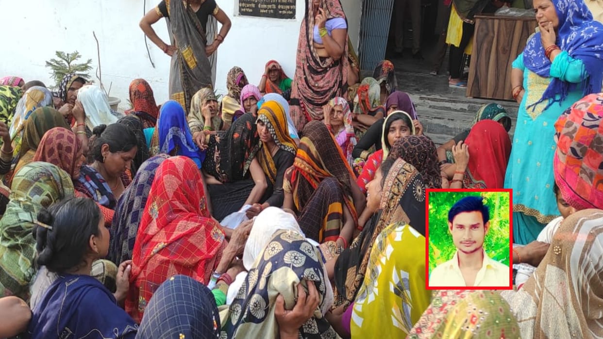 Sambhal bike hits another biker while he was getting petrol at roadside family