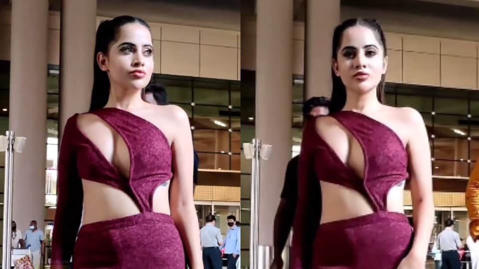 Urfi Javed get brutally trolled for wearing a rope net in her new video netizens said ye to hadd ho gayi madam