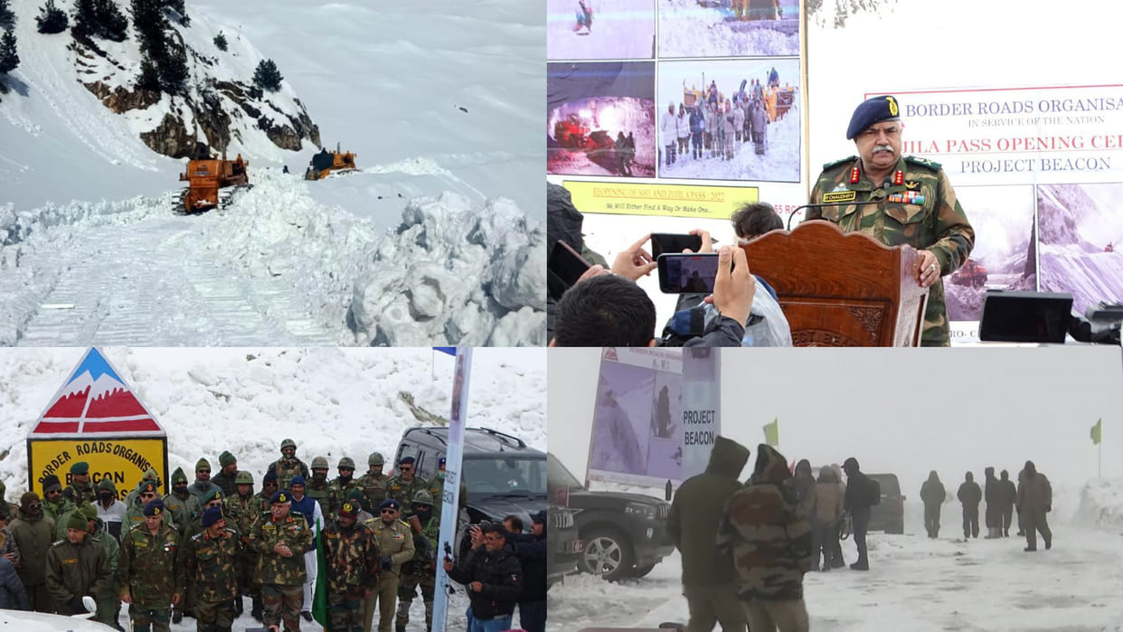 Zojila Pass open by BRO For public transport Srinagar Ladakh Highway Restored today