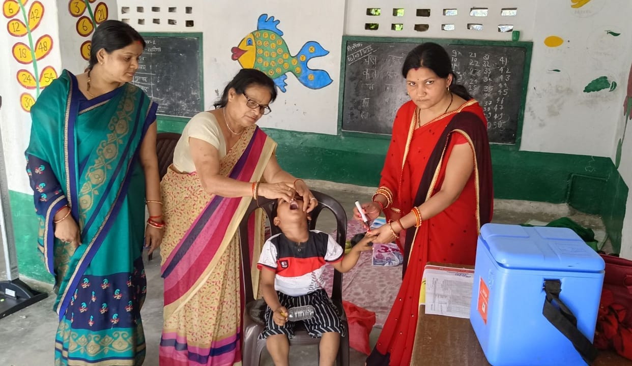 Polio dose given to children at 1752 booths
