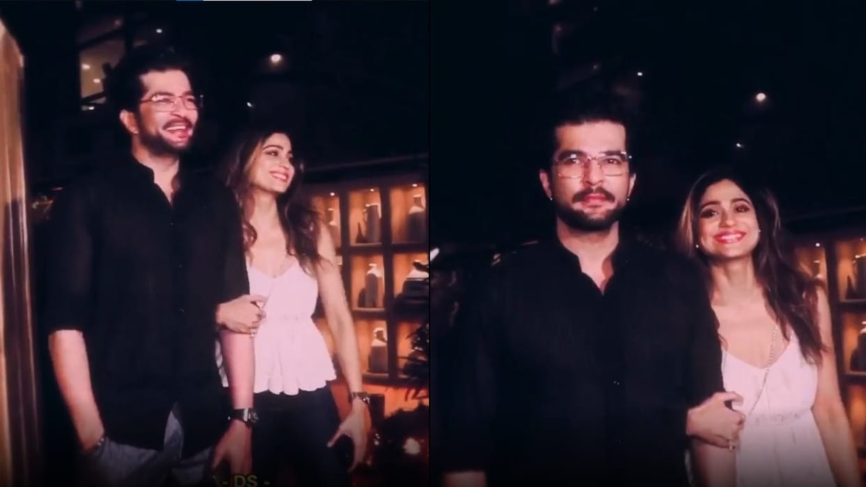 Shamita shetty and Raqesh bapat smile and hold hands as they step out for dinner video viral on social media