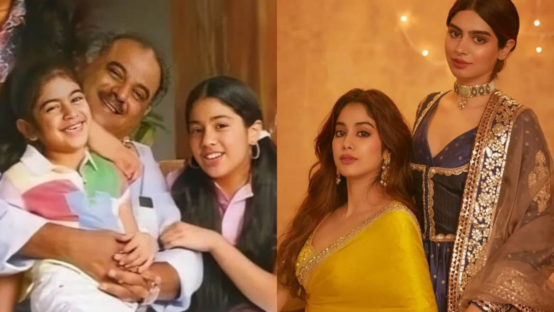 Boney Kapoor commented on a photo shared by Janhvi Kapoor with sister khushi Kapoor
