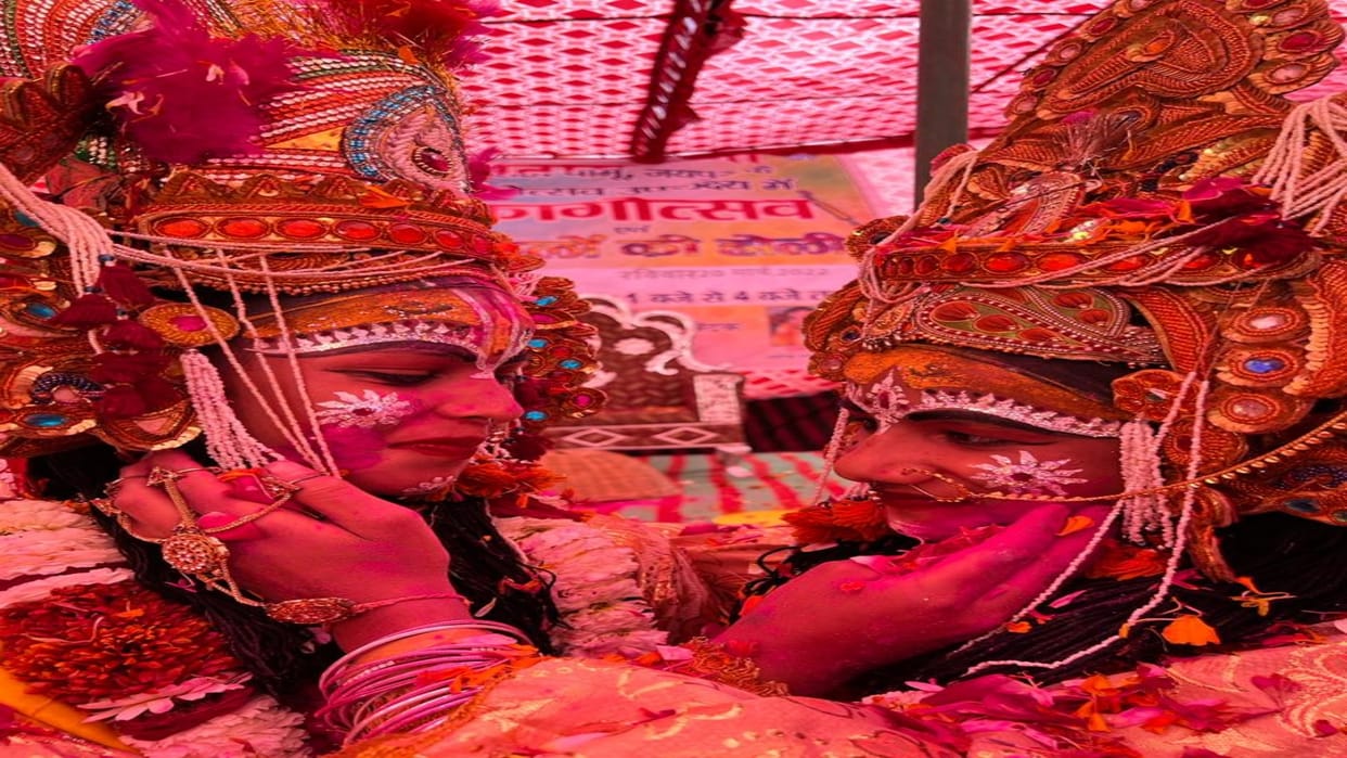 fag mahotsav celebrated in 500 years old Shri Sita Ram temple of Chomu of Jaipur