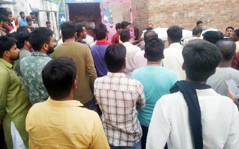The last rites of the deceased Shivam took place in tight security
