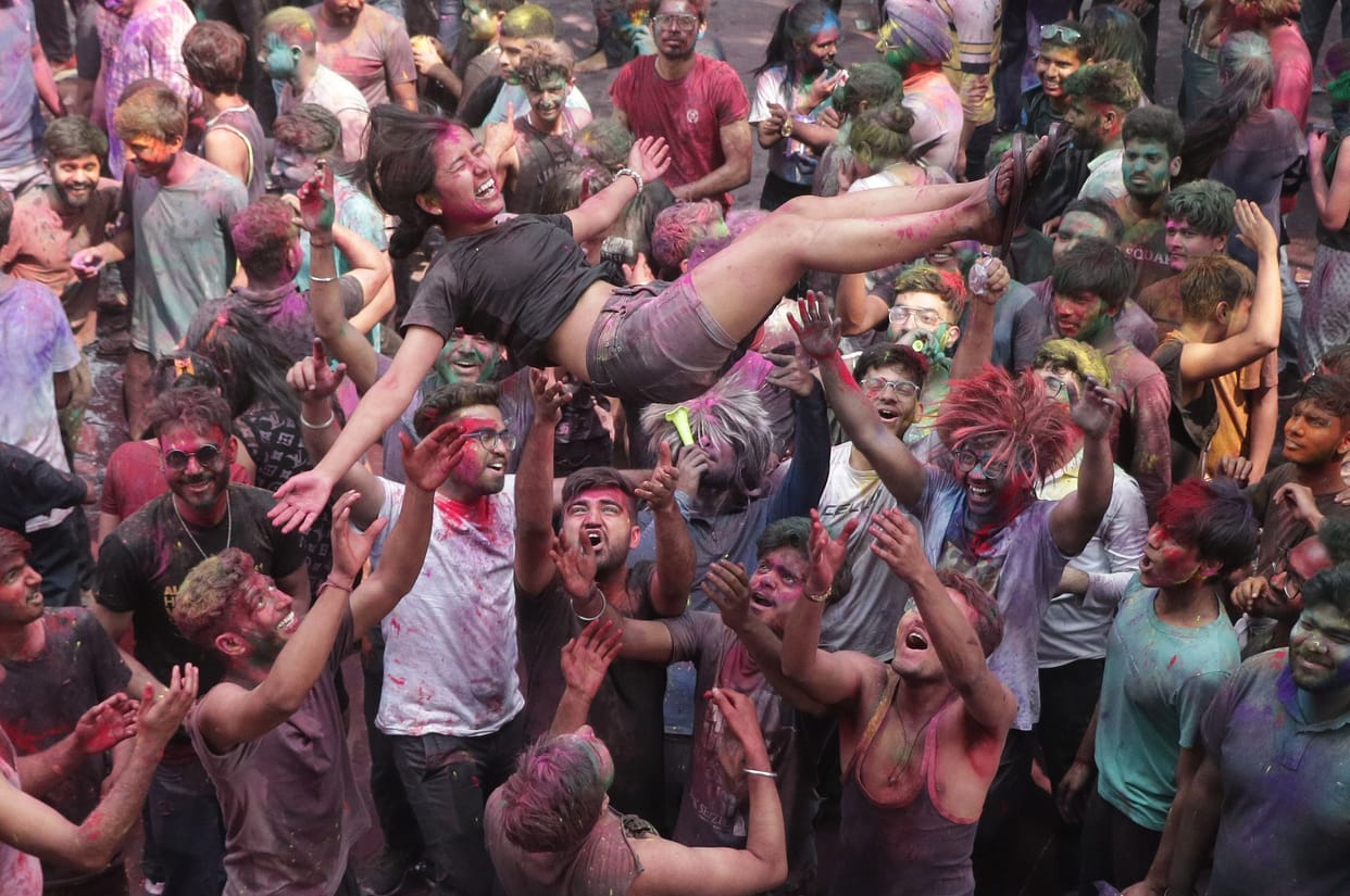 Holi celebration in PU, fiercely blown up