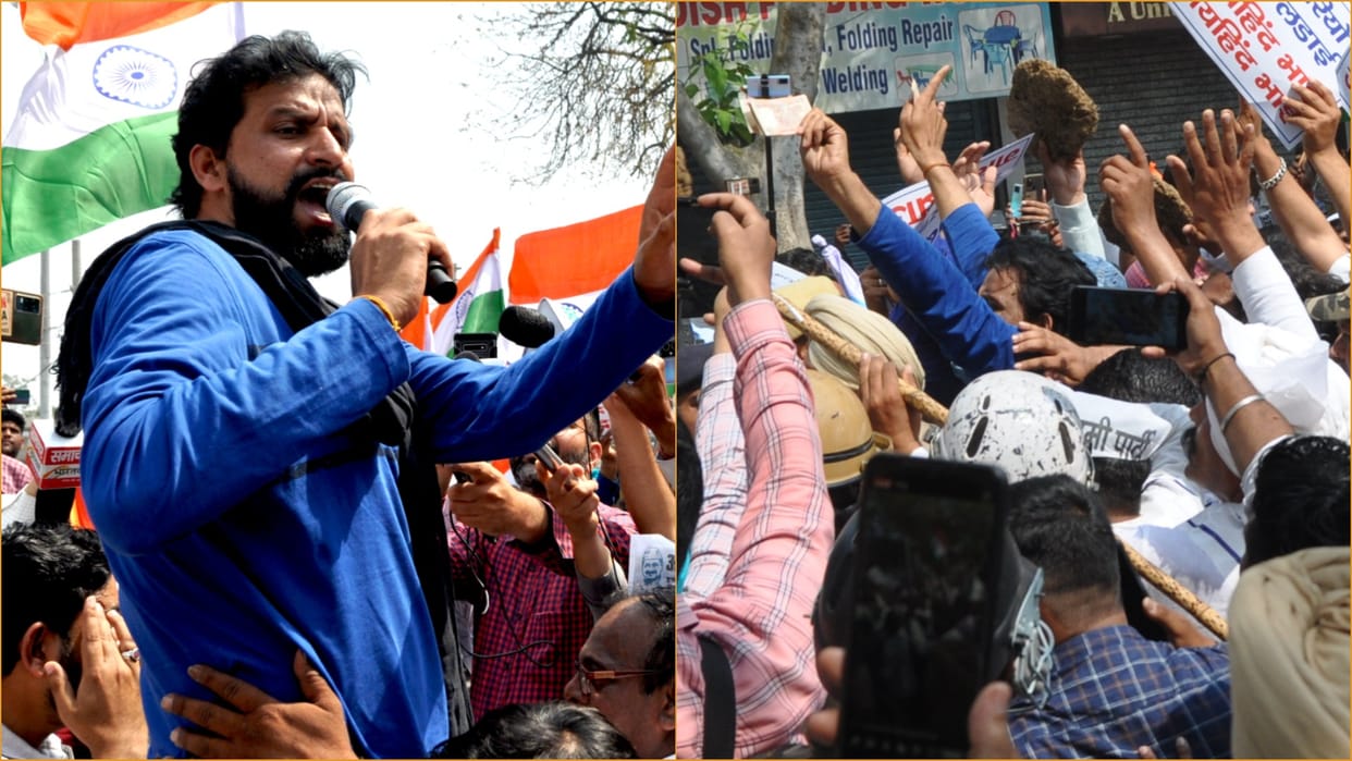 Former Haryana state president of AAP demonstrated against corruption in Karnal