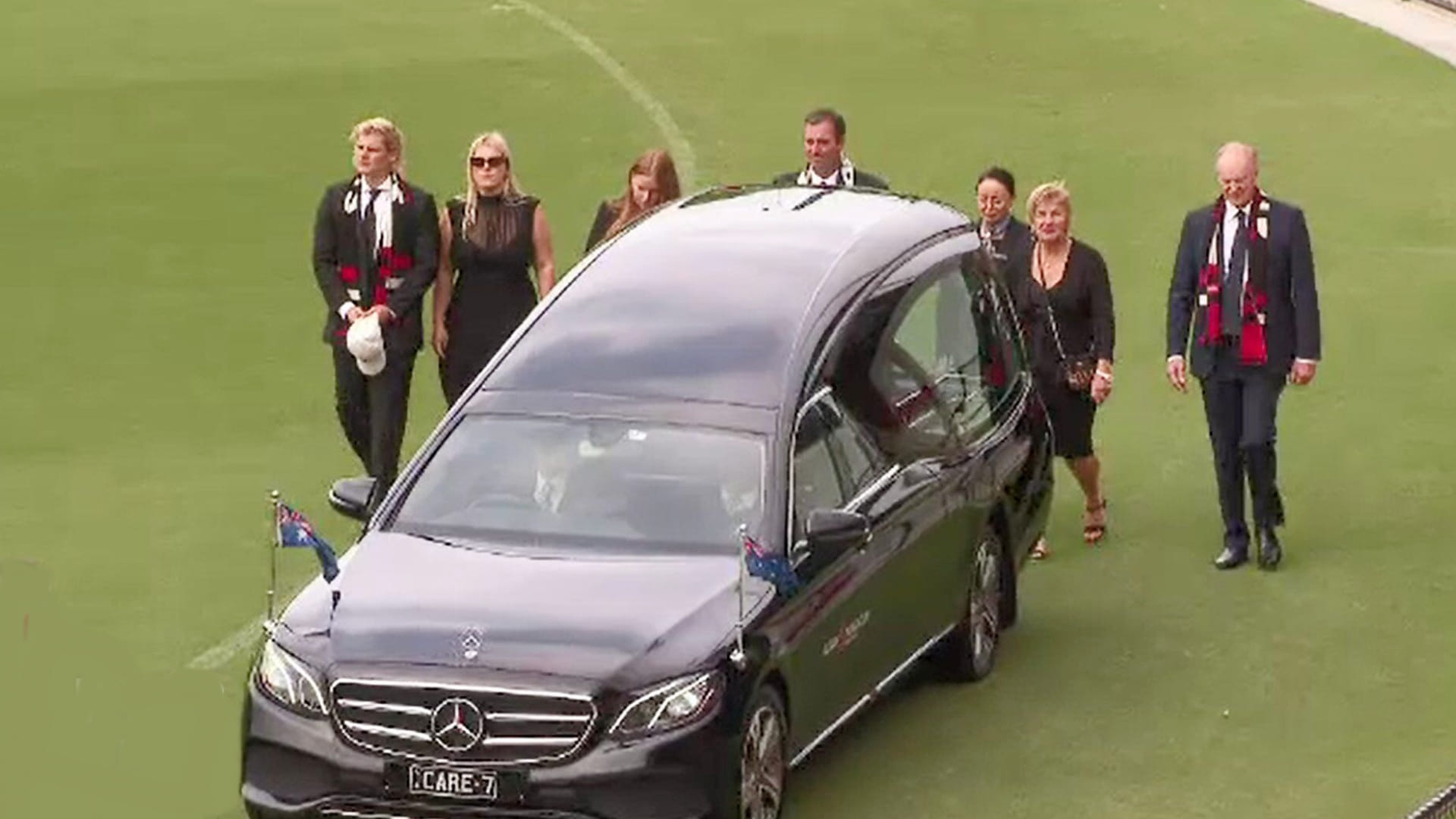 Shane Warne Honoured At Private Funeral at St Kilda's home ground; Elizabeth Hurley's didnt attend funeral