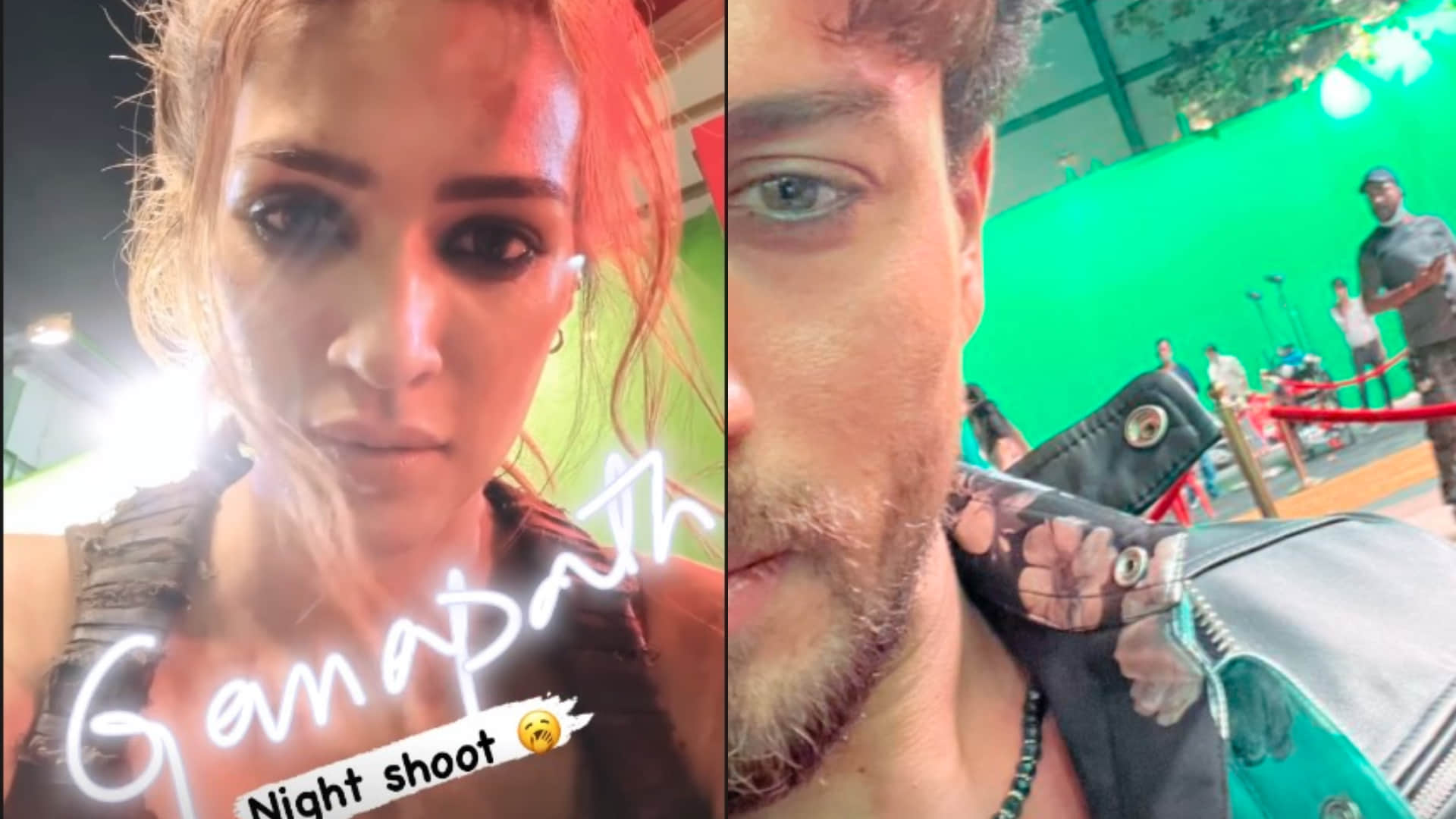 Tiger Shroff and Kriti Sanon shared the glimpse of their look from the set of Ganapath