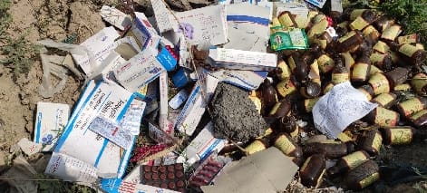 Government supplies medicines found under Sharda Canal bridge
