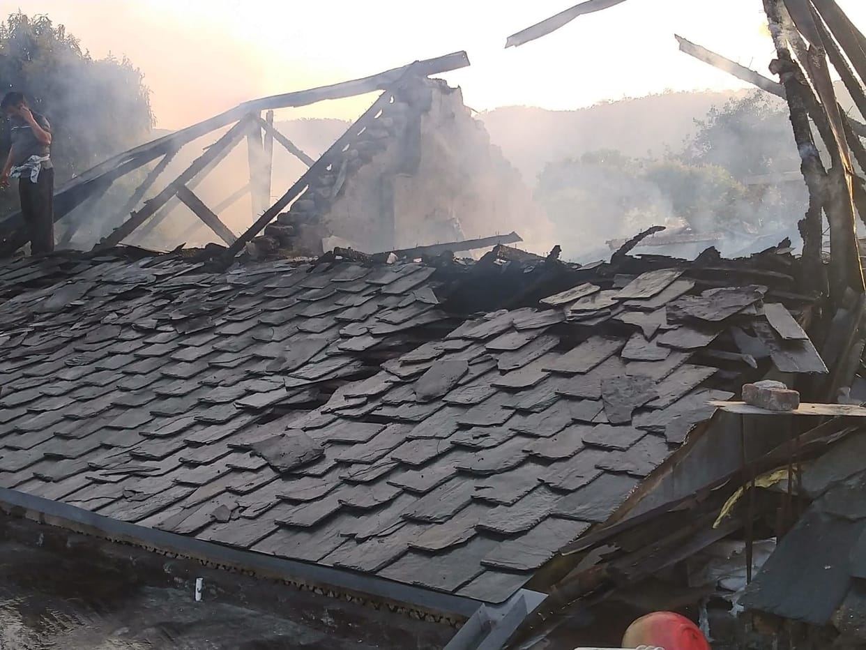 house on fire