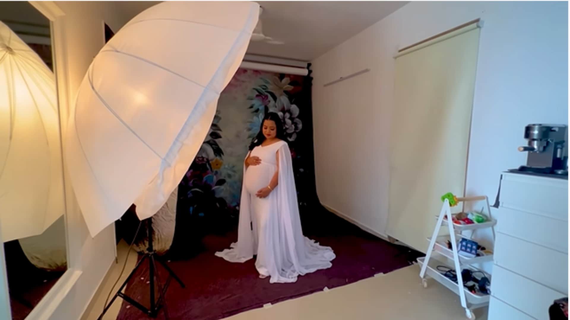 Bharti Singh shared the BTS video of her photoshoot revealed she should be expecting her baby anytime.