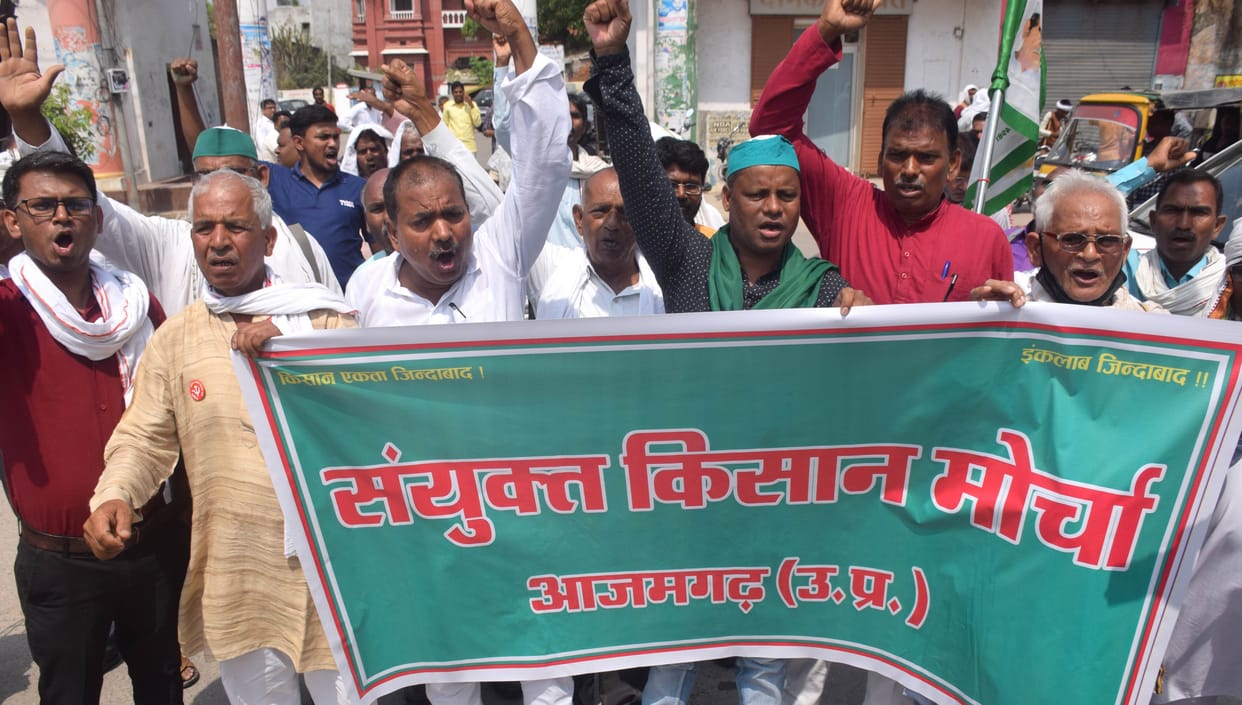 United Kisan Morcha took out fury march