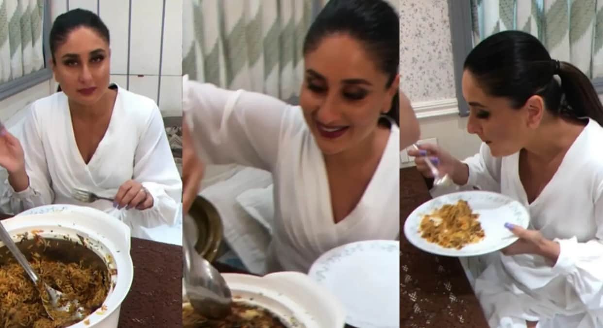 kareena kapoor khan enjoying biryani video goes viral on social media