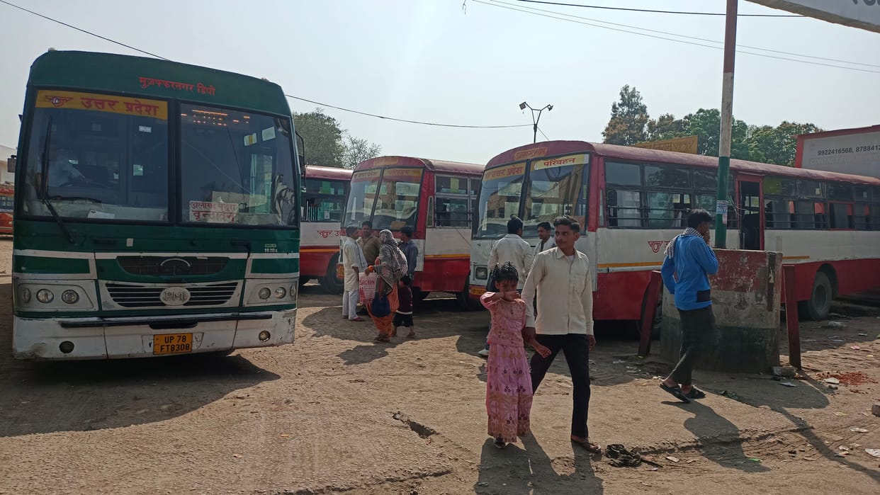 Buses also returned from election duty, came to the bus stand