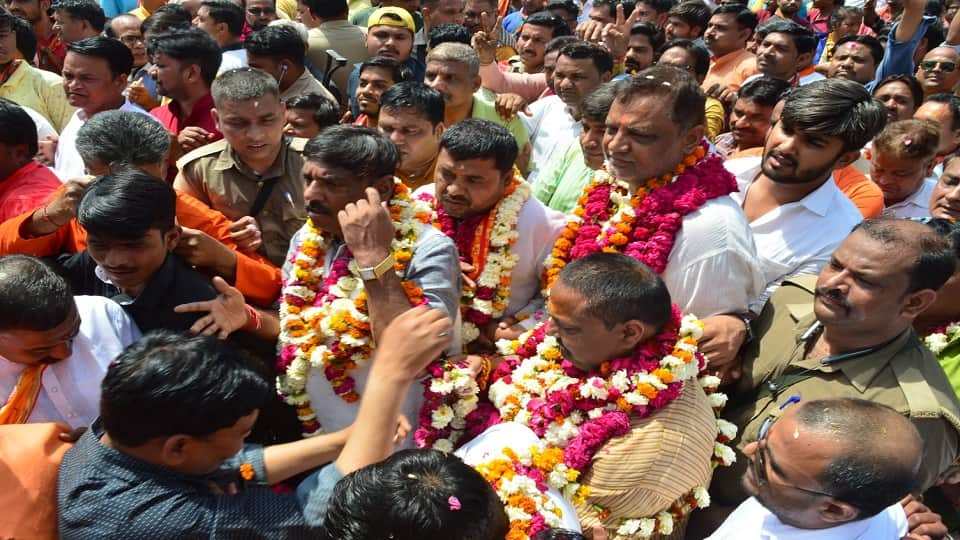 MLC election 2022 crowd gathered in nomination procession of BJP candidate