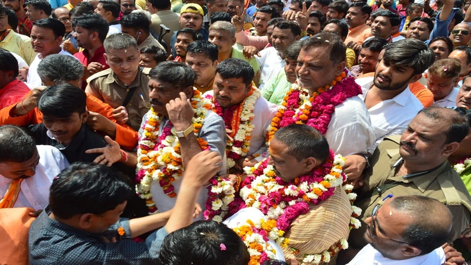 MLC election 2022 crowd gathered in nomination procession of BJP candidate
