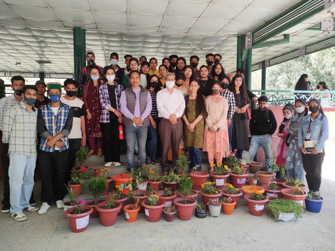 flower planted by pg college student