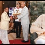 राधेश्याम खेमका के बेटे कृष्ण कुमार ने राष्ट्रपति से सम्मान प्राप्त किया।