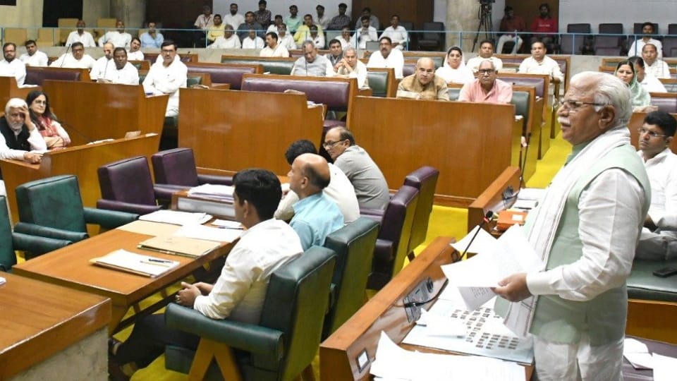 Press Conference of Haryana Vidhan Sabha Speaker Gian Chand Gupta