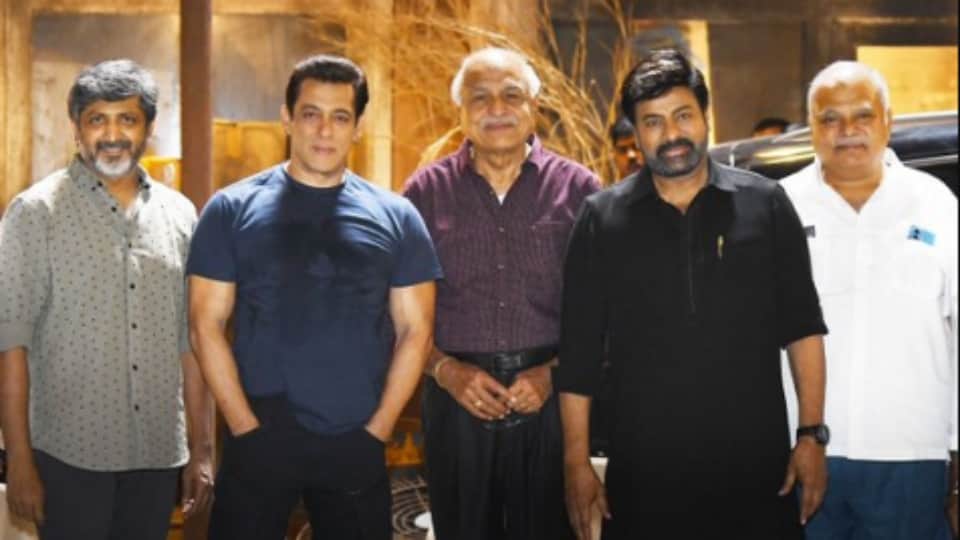 Godfather Salman Khan and Chiranjeevi a picture viral on social media from the film set Fans said - Boss with brother