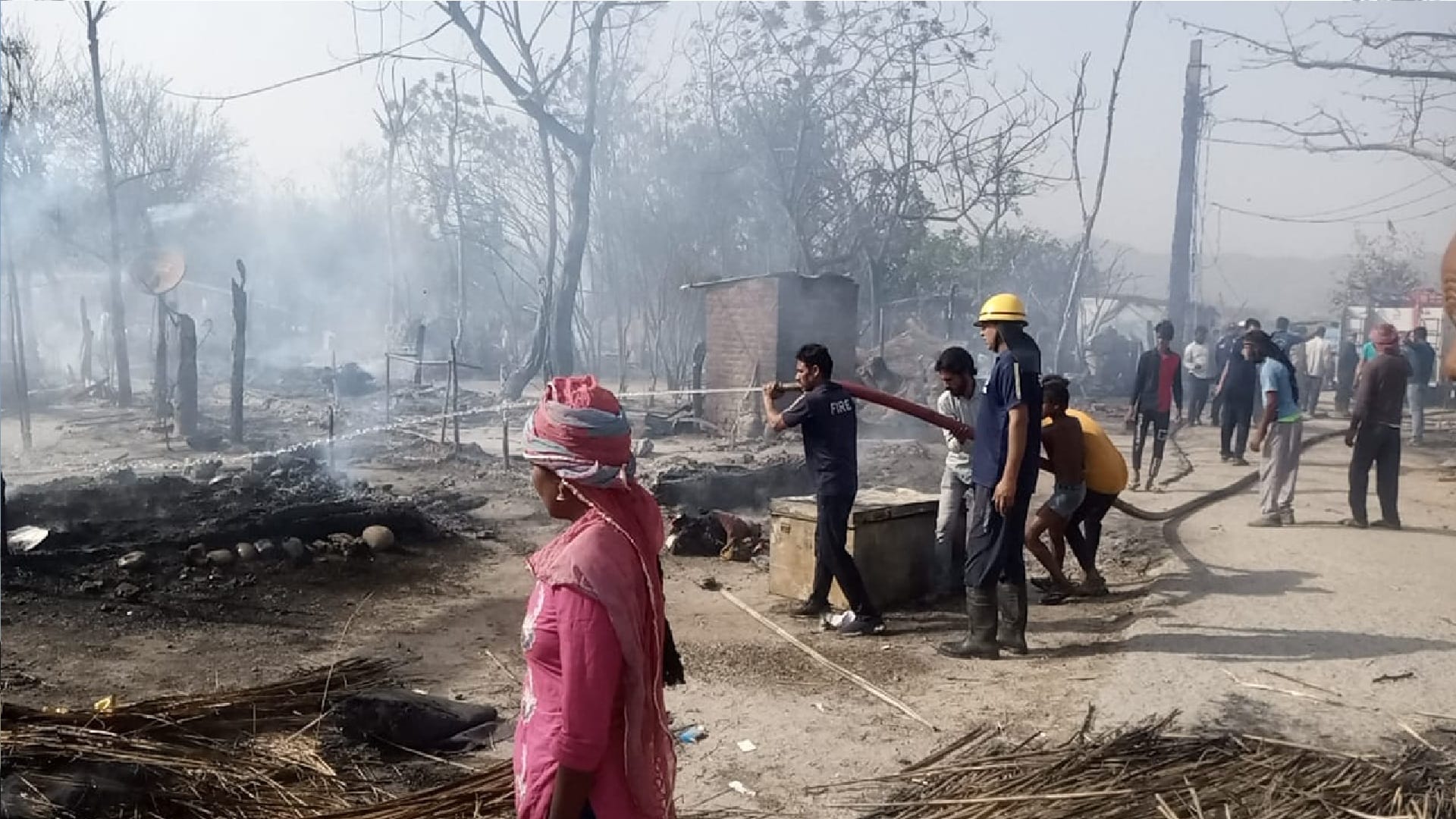 Fire broke out in Haridwar 36 huts burnt to ashes while cooking