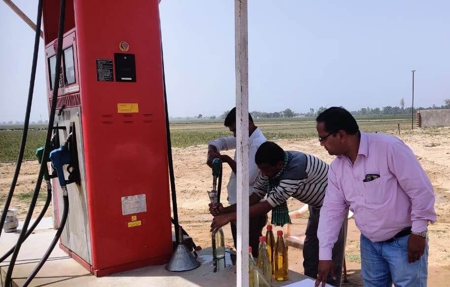 Petrol pump tanks were sealed