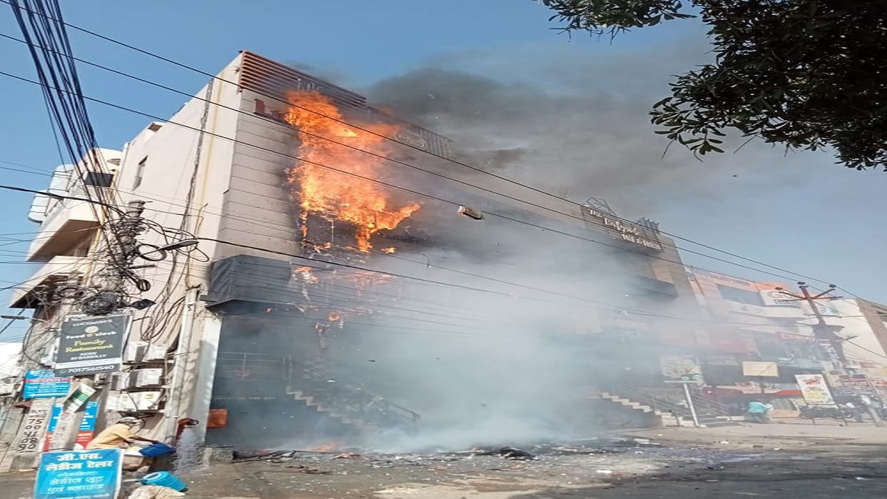 Fire in Bareilly s Luthra Tower People trapped in building were rescued
