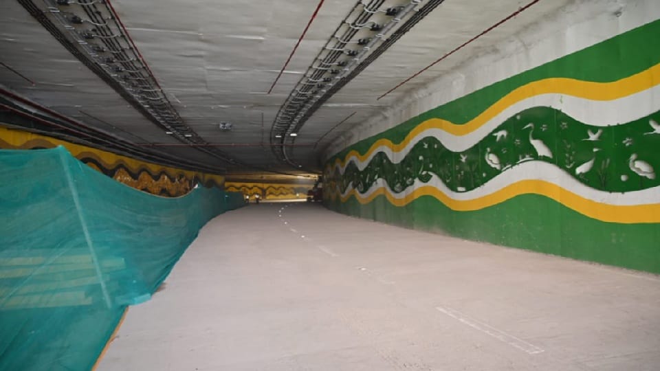 pragati maidan tunnel road corridor may open by april