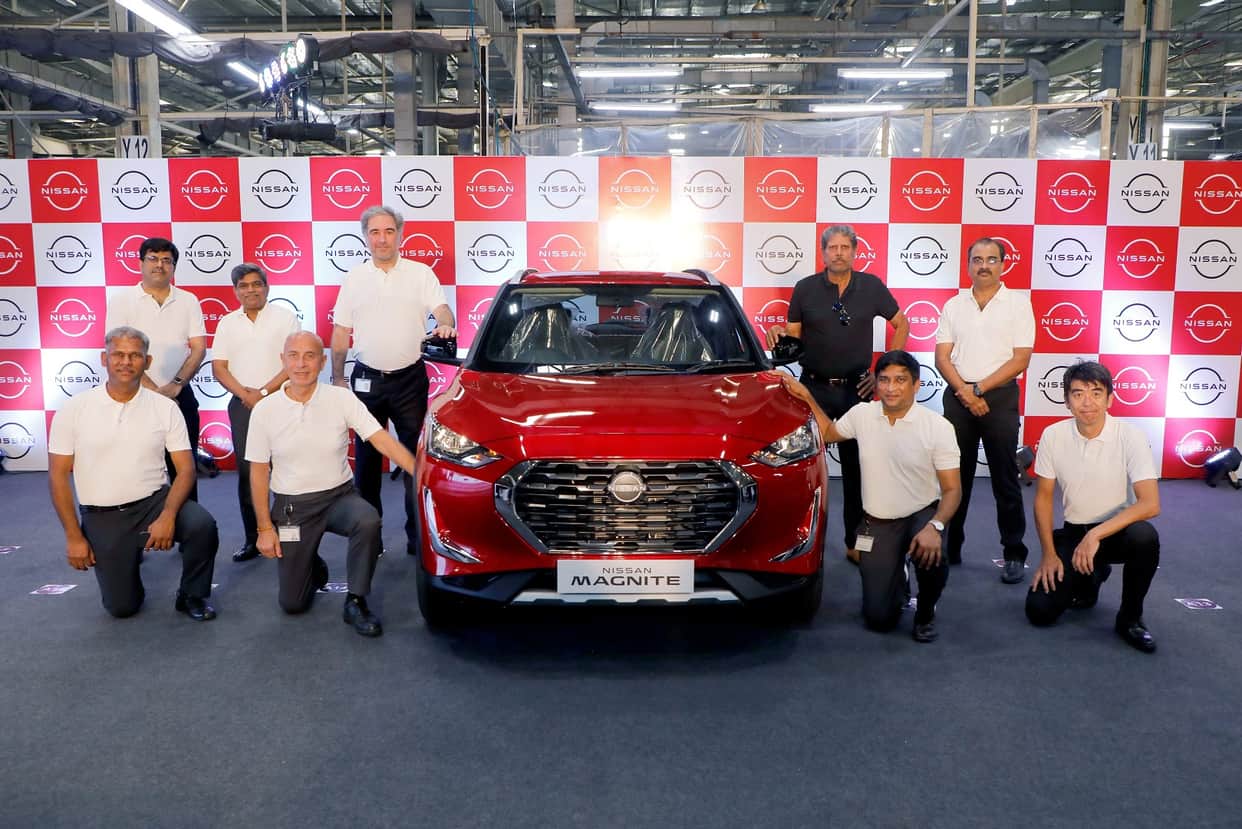 Nissan Magnite Production News Nissan India rolls out 50000th unit of Magnite sub-compact SUV from its Renault Nissan Automotive India Pvt Ltd RNAIPL plant in Chennai