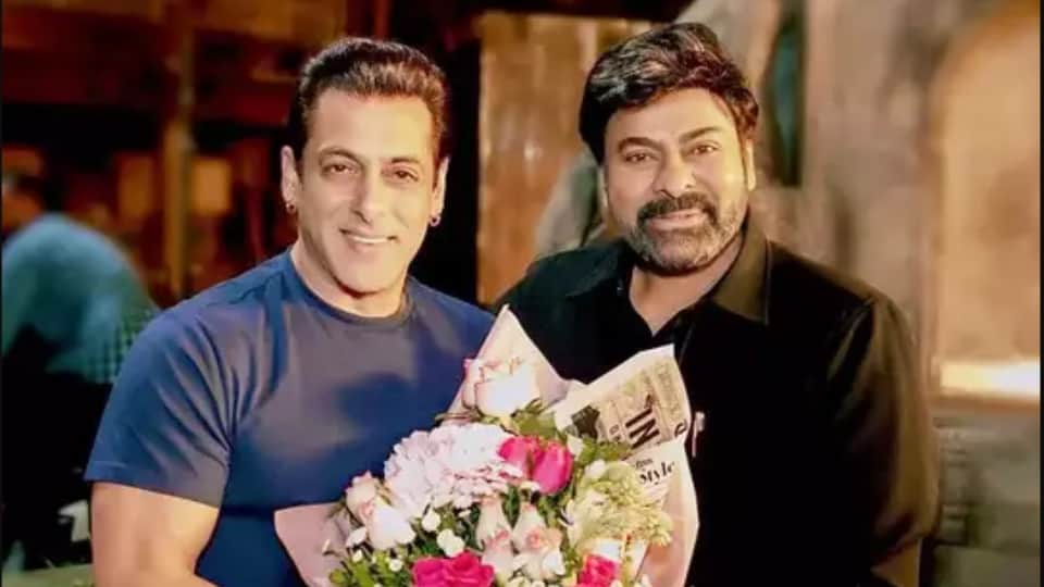 GodFather Chiranjeevi and salman khan dance together shares bts picture from the set