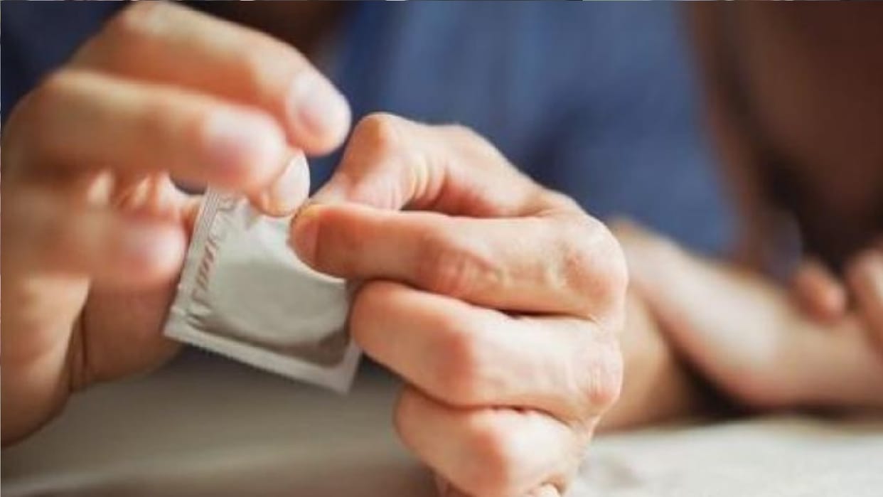condom were thrown that brought to distribute for AIDS control and family planning