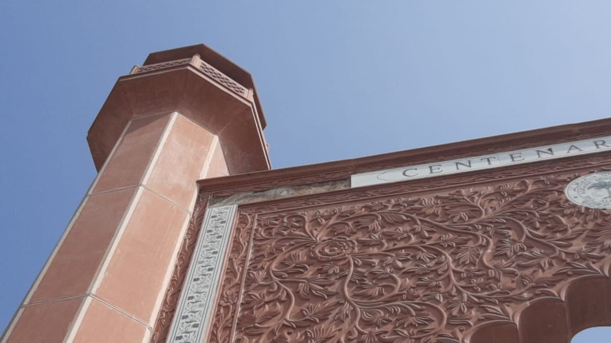 AMU Centenary Gate stone fell