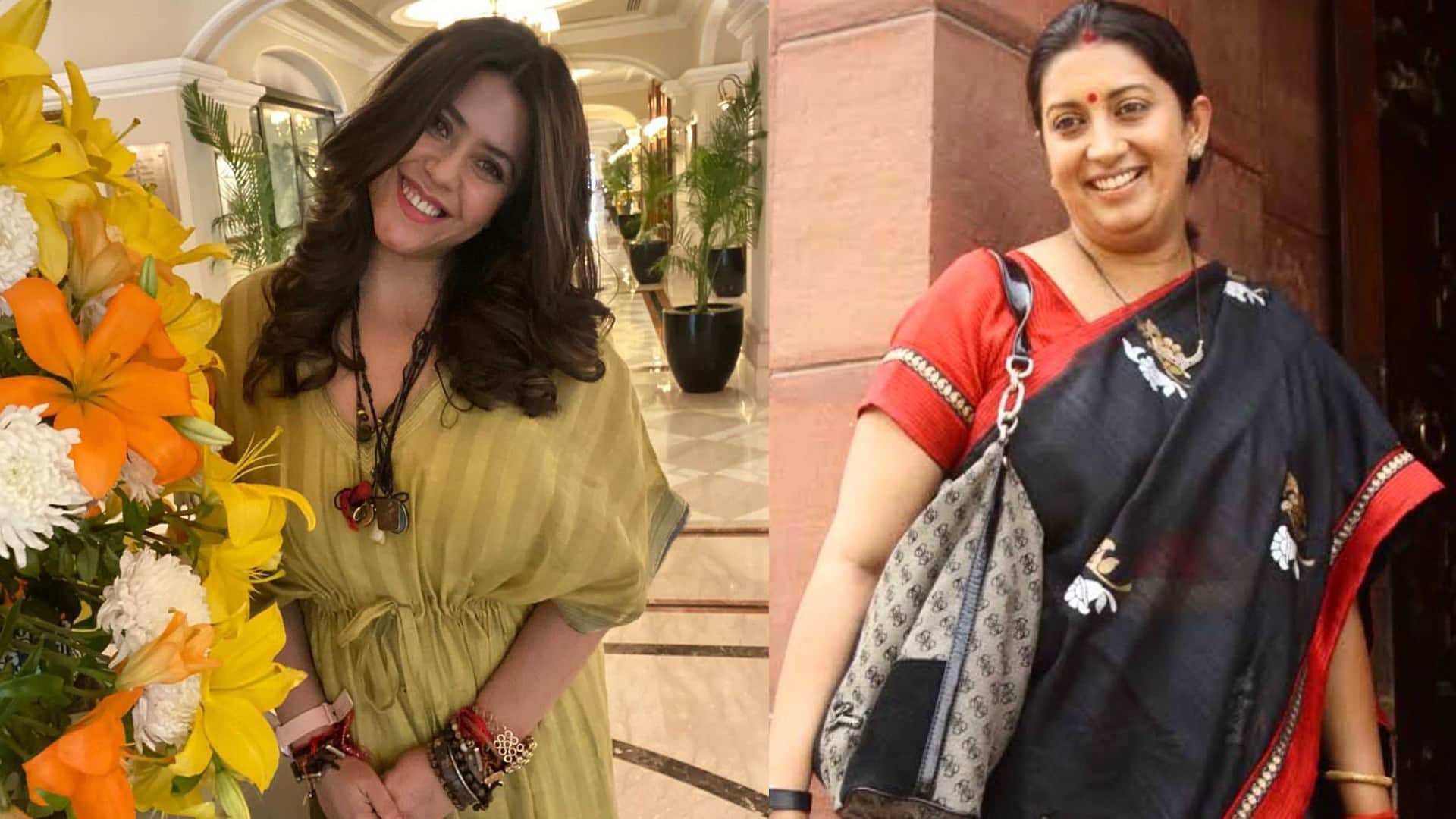 ekta kapoor son ravie write birthday letter for maasi smriti irani politician see video