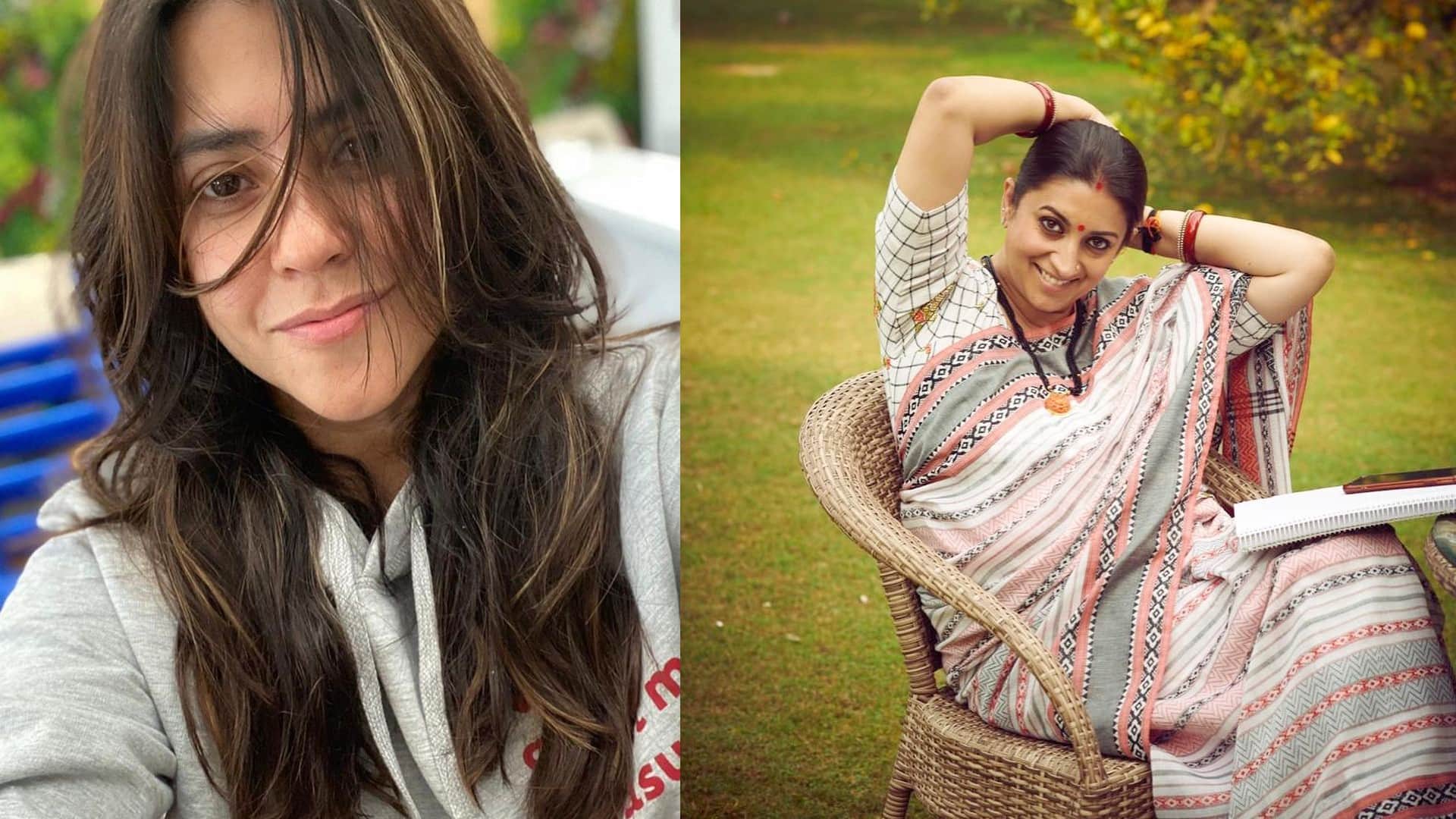 ekta kapoor son ravie write birthday letter for maasi smriti irani politician see video