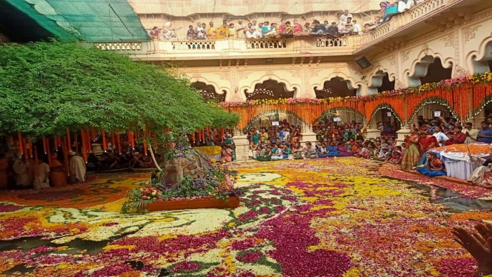 Devotees celebrates Nauka Vihar Utsav in ISKCON Temple Vrindavan